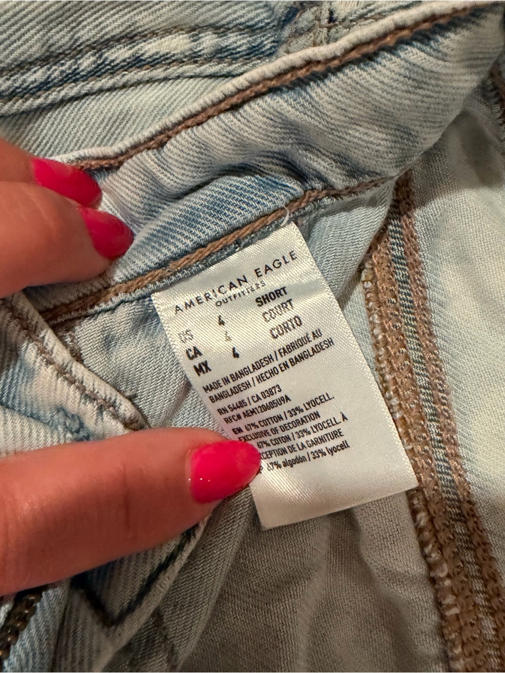 American Eagle Outfitters Light Blue Relaxed Cargo Jeans - Picture 3 of 4